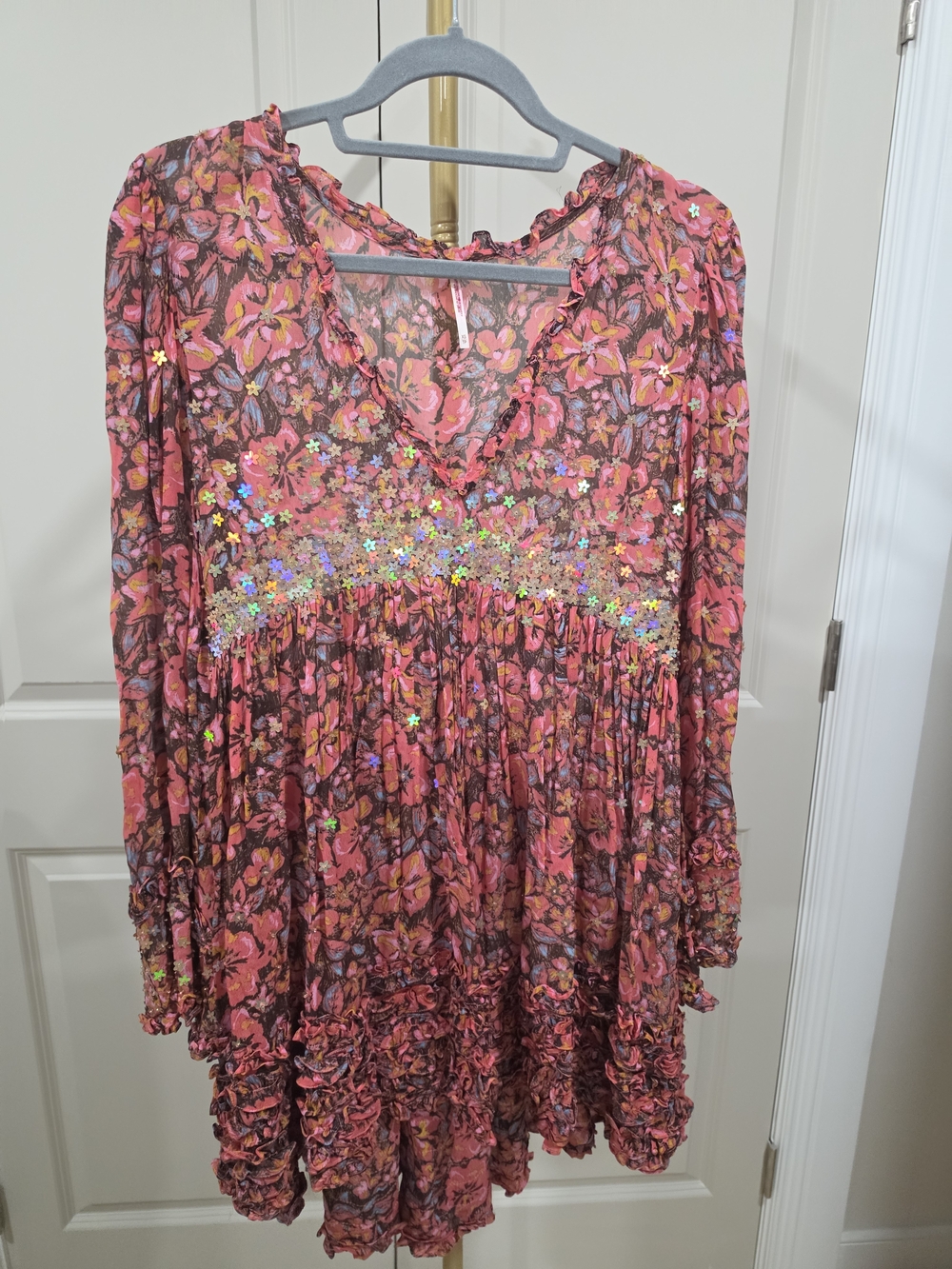 NWOT Free People Bali Sweet Blooms Mini Dress XS - Picture 10 of 13